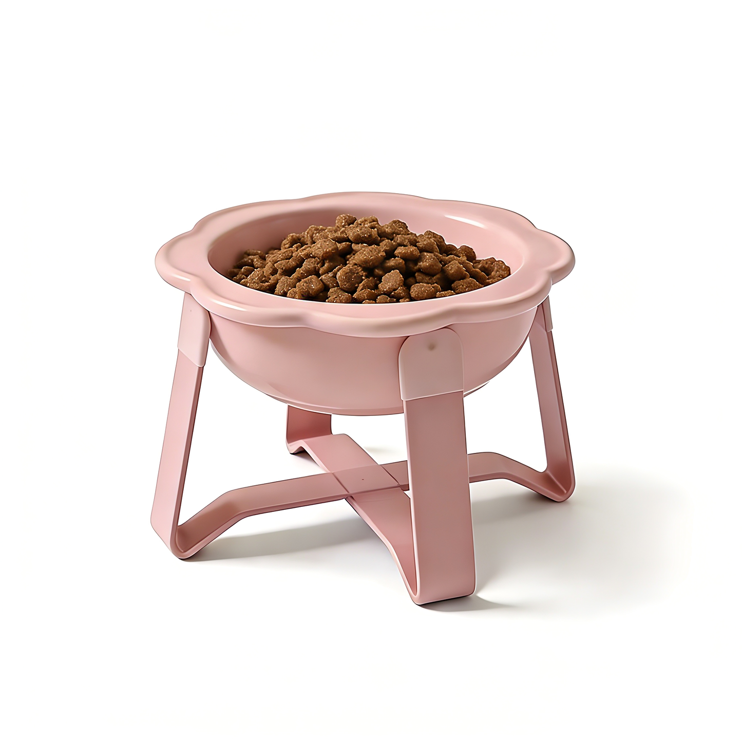 Flower Ceramic Bowl with Stand- Pink