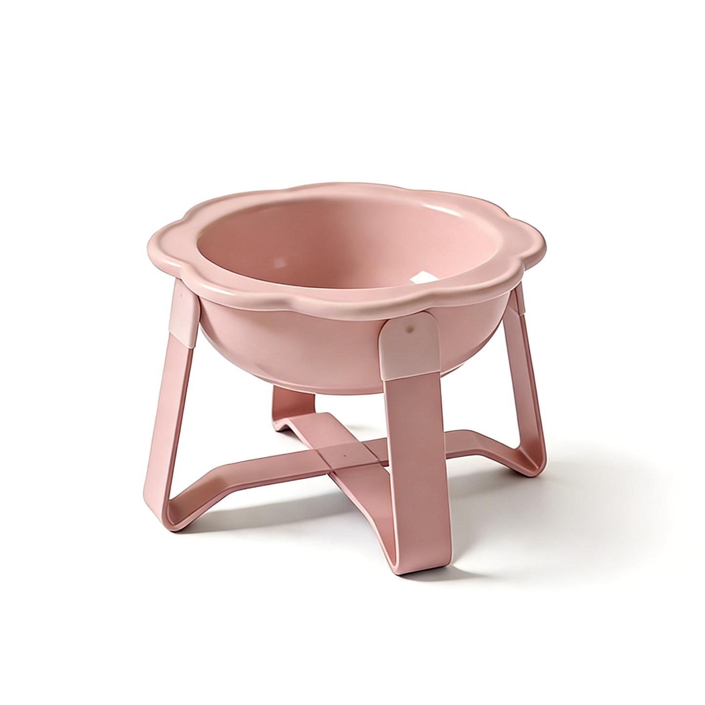 Flower Ceramic Bowl with Stand- Pink