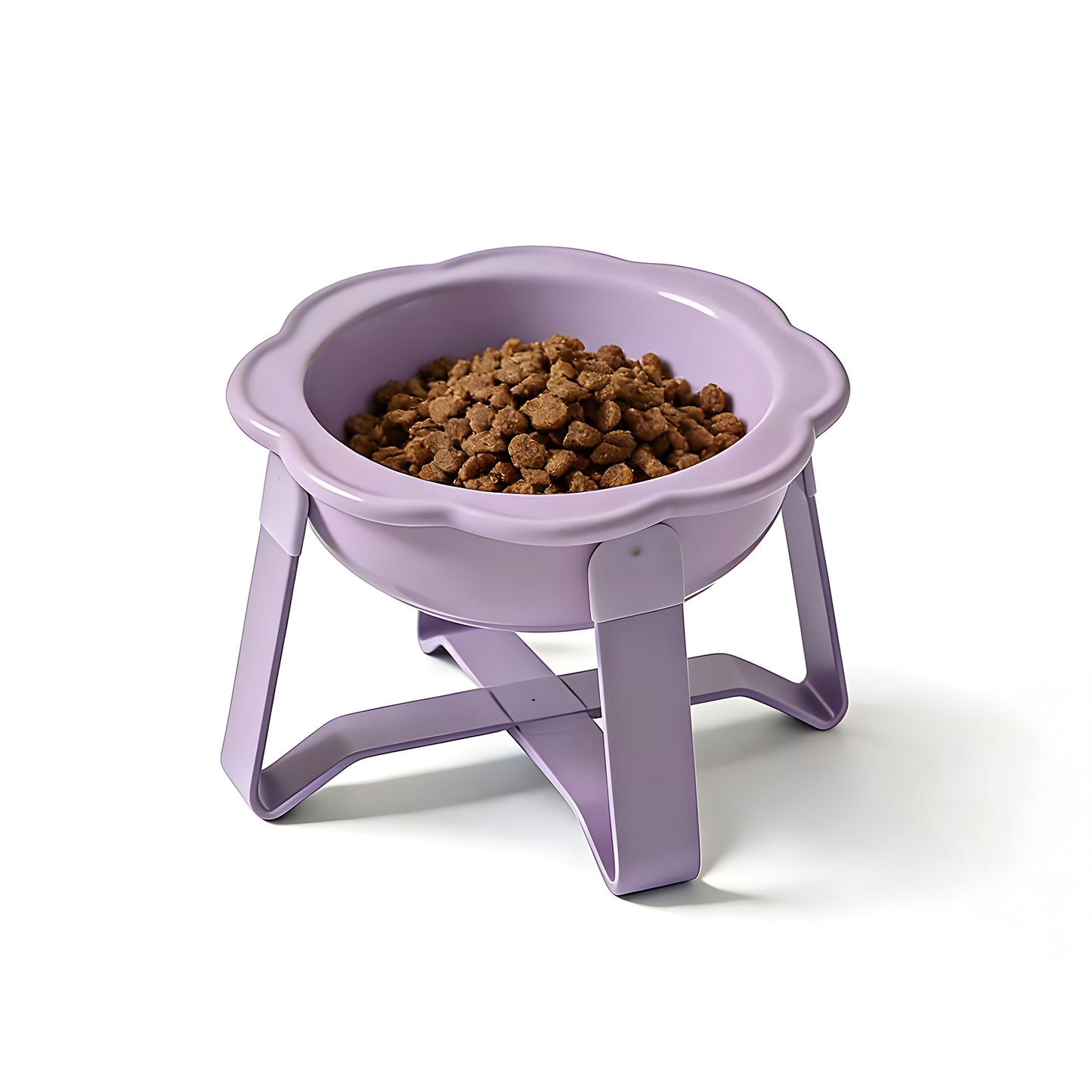 Flower Ceramic Bowl with Stand- Purple