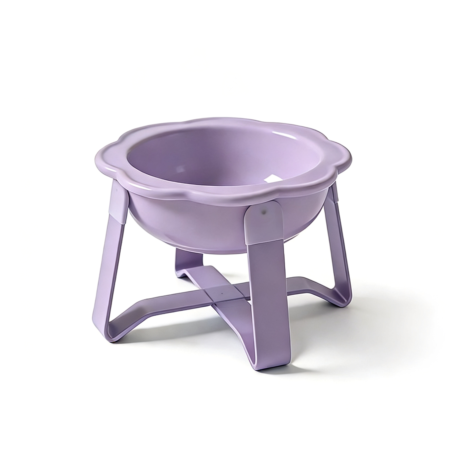 Flower Ceramic Bowl with Stand- Purple