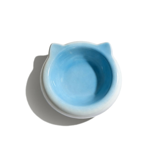 Cat Ear Ceramic Bowl- Blue Filling