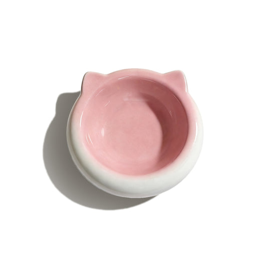 Cat Ear Ceramic Bowl- Pink