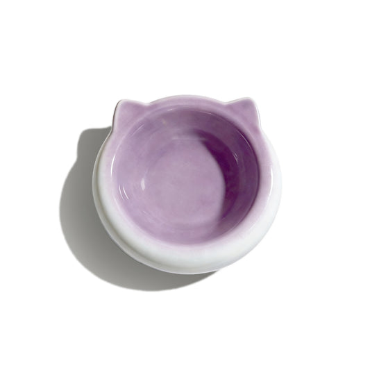 Cat Ear Ceramic Bowl- Purple Filling